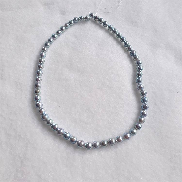Akoya pärlor 6,5-7 mm silvergrå