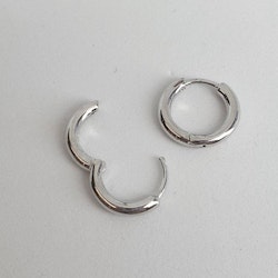 Creolring 11 mm slät rund silver