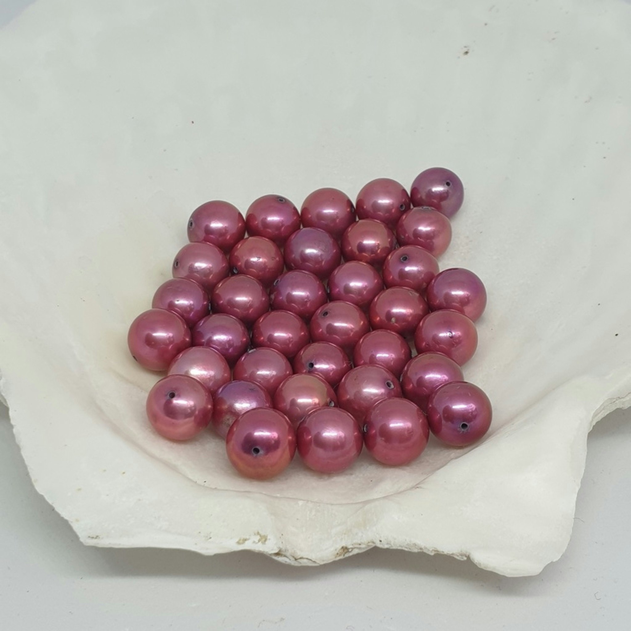 Mörkt rosa pärlor 8 mm