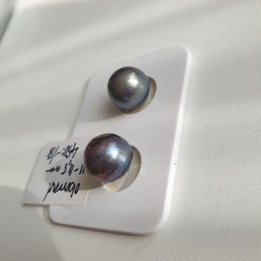 Blå-violett stor pärla 11-11,5 mm