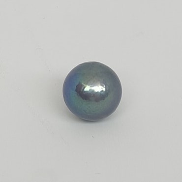 Blå-grön stor pärla 11-11,5 mm