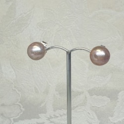 Magnifika stora 11-12mm, rosaskimrande pärlor på stift