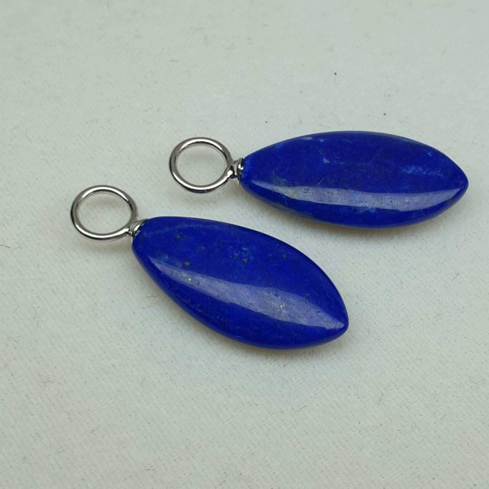 Lapis lazuli droppe hänge på silverögla
