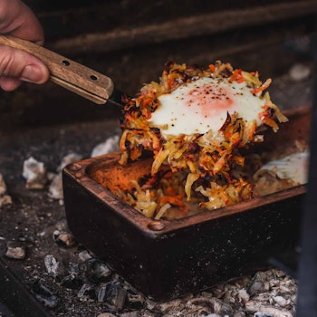 Rösti gryta, tillagad i en Brick från Römertopf