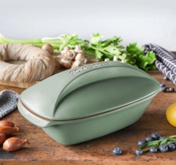 Römertopf Lergryta Culinario 4 personer 2,5 kg 3 liter. Mellan. Glaserad Grön