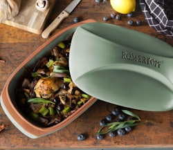 Römertopf Lergryta Culinario 4 personer 2,5 kg 3 liter. Mellan. Glaserad Grön