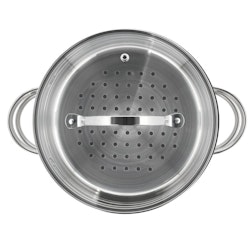 Funktion Ångkokare 2 delar våningar med lock Endurance, rostfri, 20 cm, 2 liter