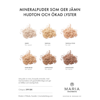 Naturligt Mineralpuder - 6 nyanser - Maria Åkerberg
