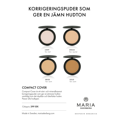 Ekologiskt Korrigeringspuder - Compact Cover - 4 nyanser - Maria Åkerberg
