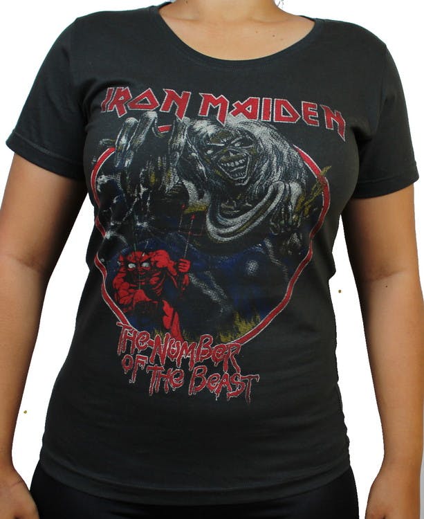 Iron maiden Number of the beast Girlie t-shirt