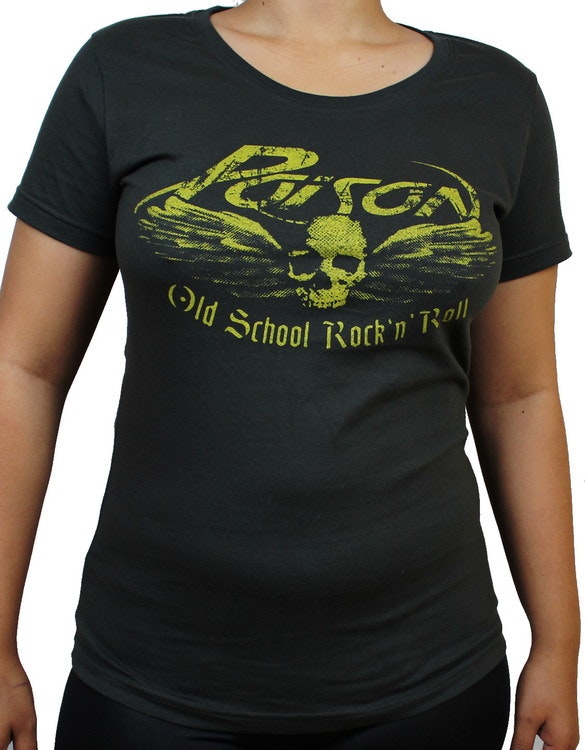 Poison Old school rock n roll Girlie t-shirt