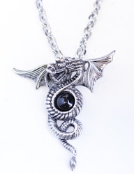 Halsband Dragon black stone
