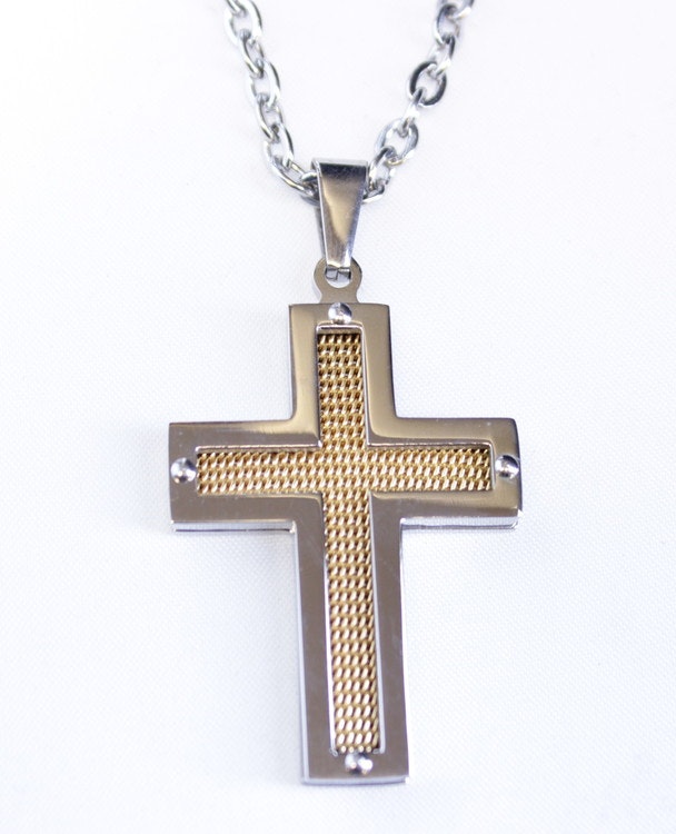 Halsband Cross goldcarbon