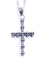 Halsband Cross/skulls