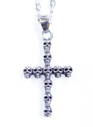 Halsband Cross/skulls