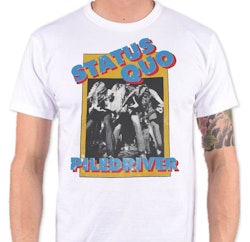 Status Quo Piledriver White T-Shirt