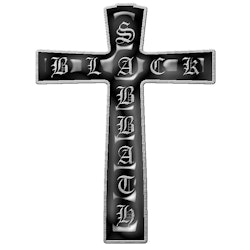 Black sabbath cross pin