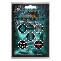 Disturbed badge 5-pack