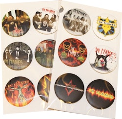 In flames 6-pack badge