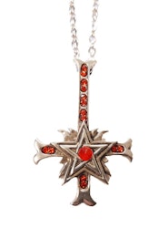 Necklace Reversed cross pentagram