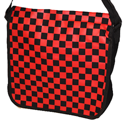 Shoulder bag Red / black checkered