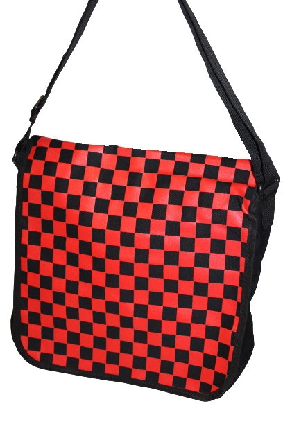 Shoulder bag Red / black checkered