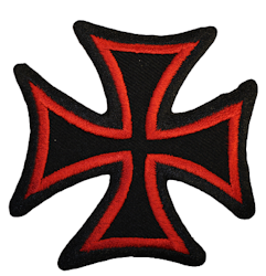 Maltese cross Black/red