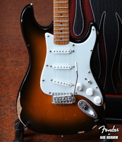 Sunburst Road Worn™ Fender™ Strat™ Miniature Guitar Replica