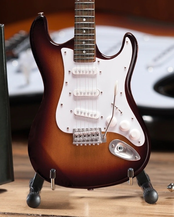 Sunburst Fender™ Strat™ Classic Miniature Guitar Replica