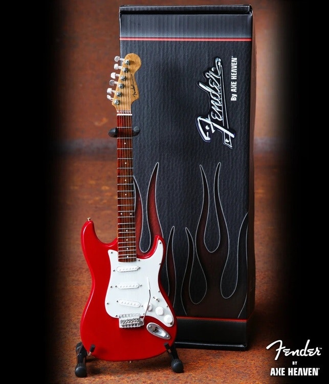 Fender™ Strat™ Red Miniature Guitar Replica