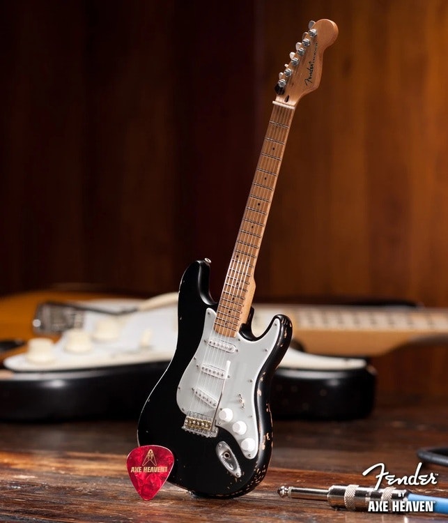 Eric's Signature Vintage Blackie Fender™ Strat™ Miniature Guitar Replica - Officially Licensed