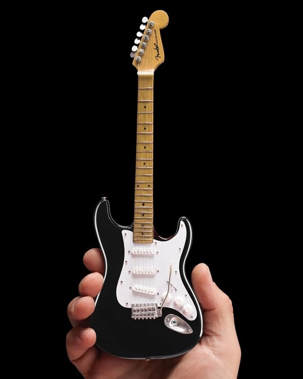 Black Fender™ Strat™ Classic Miniature Guitar Replica