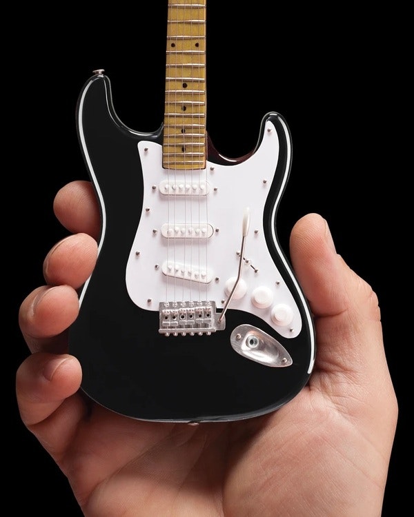 Black Fender™ Strat™ Classic Miniature Guitar Replica