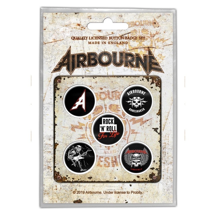 Airbourne ‘Boneshaker’ 5-pack badge
