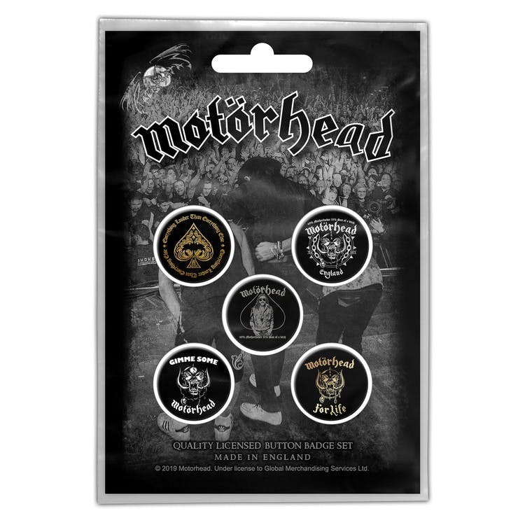 Motörhead ‘Clean Your Clock’ Button Badge 5-Pack