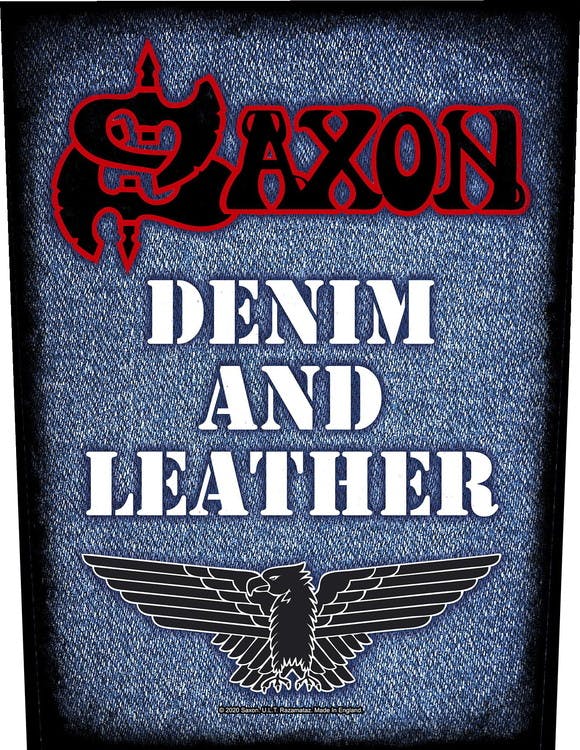 Saxon ‘Denim & Leather’ Backpatch