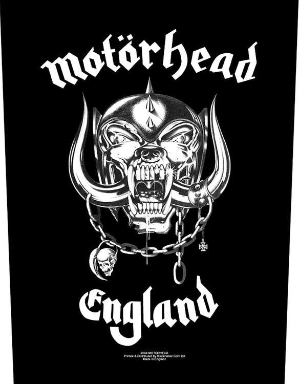 Motörhead Back Patch: England