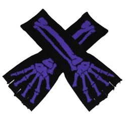 Mittens/arm warmers purple skeleton