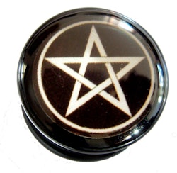 Akrylplugg Pentagram circle 6-20mm