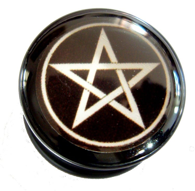 Akrylplugg Pentagram circle 6-20mm