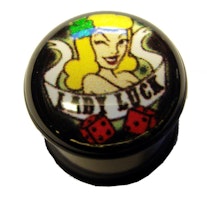 Akrylplugg Lady luck 12-20mm