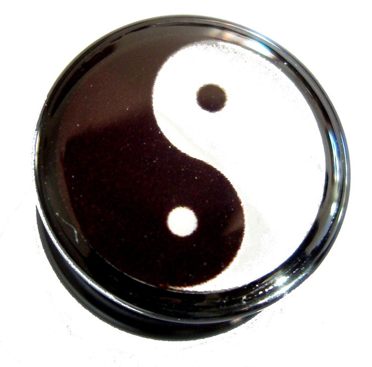 Akrylplugg Ying/yang 6-20mm