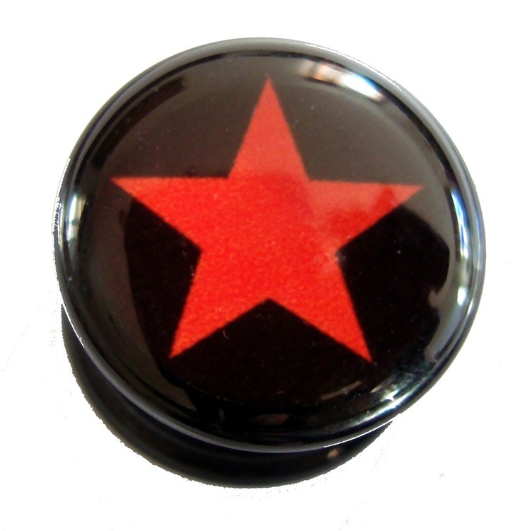 Akrylplugg Red star 6-20mm