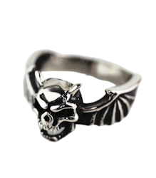 Ring skull/wings small