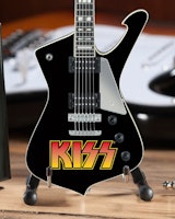 KISS Logo Paul Stanley Iceman Miniature Guitar Model
