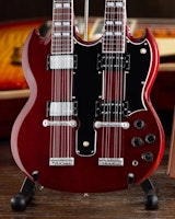 Gibson SG EDS-1275 Doubleneck Cherry 1:4 Scale Mini Guitar Model