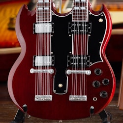 Gibson SG EDS-1275 Doubleneck Cherry 1:4 Scale Mini Guitar Model