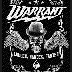 WARRANT - LOUDER HARDER FASTER patch