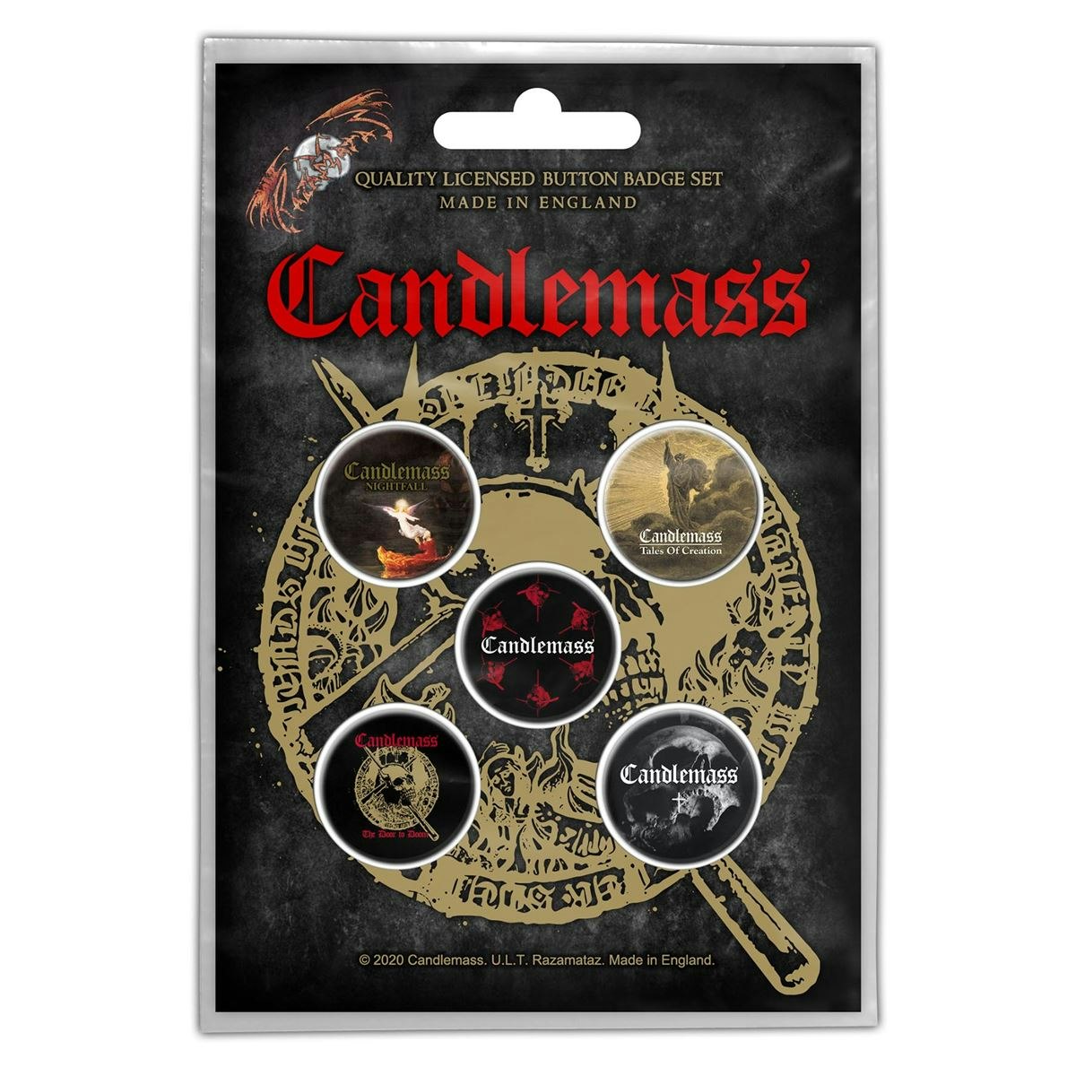 CANDLEMASS - THE DOOR TO DOOM Button Badge 5-Pack