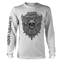 AMON AMARTH GREY SKULL (WHITE) Long sleeve T-Shirt